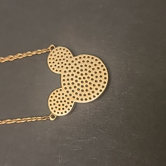 Rose Gold & Cubic Zirconia Mickey Mouse Necklace - Picture 2 of 9